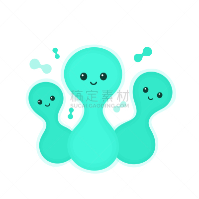 可爱的,绿色,幸福,幽默,酸,生物学,微生物学,食品,乳杆菌,微笑