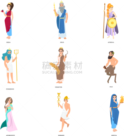可爱的,性格,希腊神像,天后赫拉,古董,女神,雅典娜,冥王星,布置,爱