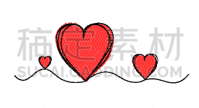 细的,绘画插图,潦草,缠结的,摇滚乐,矢量,手,心型,线条,圆形
