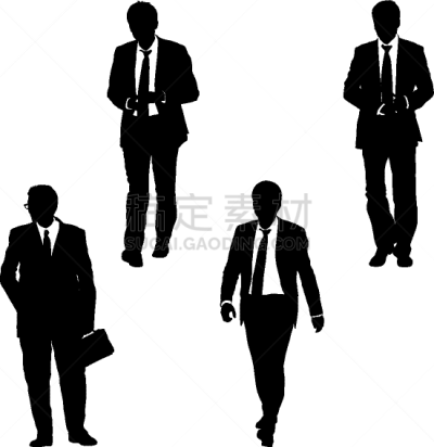 男商人,男人,套装,领带,白色,分离着色,商务,人,剪影,布置