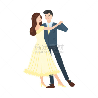 舞蹈,绘画插图,卡通,女孩,时尚,高雅,男人,矢量,长发,一对
