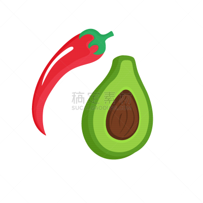水果,鳄梨,白色背景,清新,分离着色,活力,蔬菜,素食,热,绿酱