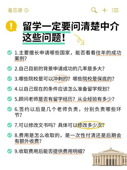 留学攻略指南备忘录视觉小红书封面预览效果