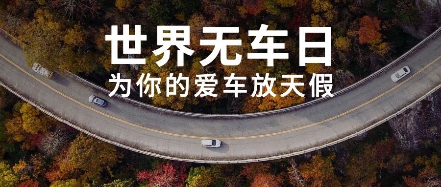 世界无车日环保节能宣传实景公众号首图预览效果