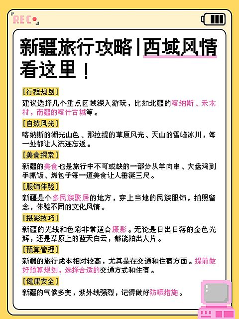 旅游攻略指南小红书配图