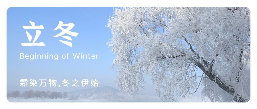 立冬节气日签样式实景公众号首图预览效果
