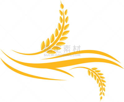agriculture wheat logo design template icon