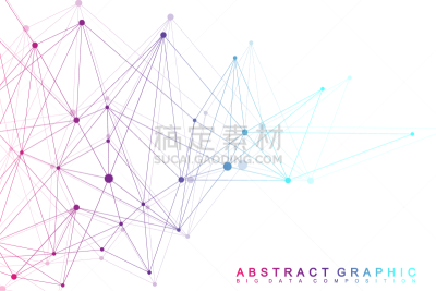 几何形状,分子,插画,背景,深的,健康保健,数据,主机,复杂,生物科技
