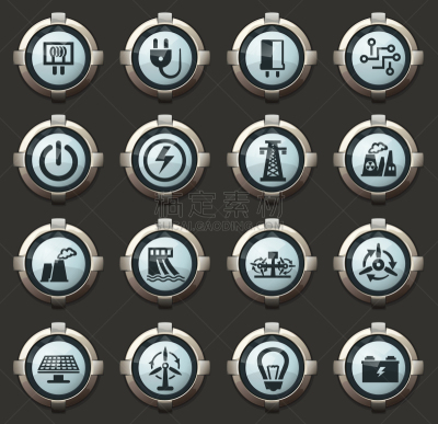 电子元件,图标集,商务,注意高压标志,工程师,电源,风,技术,电力线,James Watt