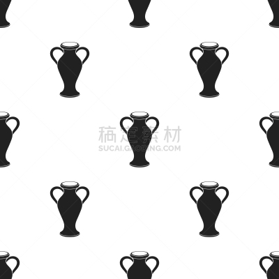 分离着色,白色,双耳罐,黑色,高雅,计算机图标,华丽的,古老的,陶工