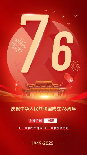 国庆节节日祝福手机海报预览效果