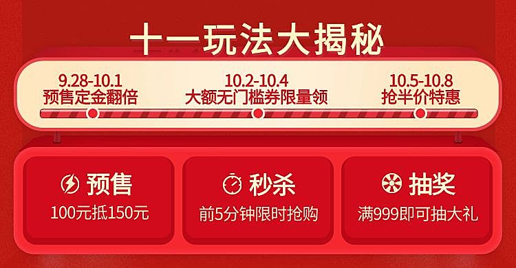 国庆节活动通知喜庆电商店铺公告海报banner