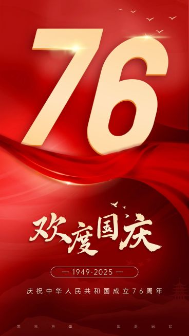 国庆节节日祝福合成手机海报预览效果
