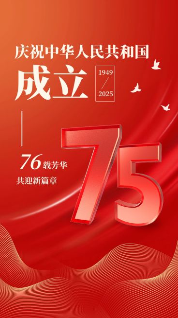 国庆节节日祝福手机海报预览效果