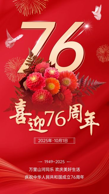 国庆节节日祝福手机海报预览效果