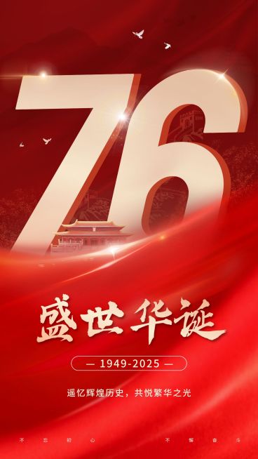 国庆节节日祝福合成手机海报预览效果