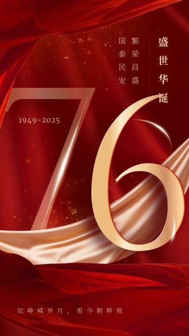 国庆节节日祝福合成手机海报预览效果