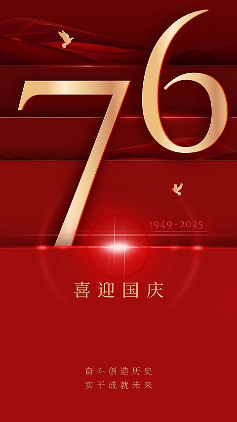 国庆节节日祝福合成手机海报