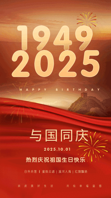 国庆节生日祝福GIF动态海报预览效果