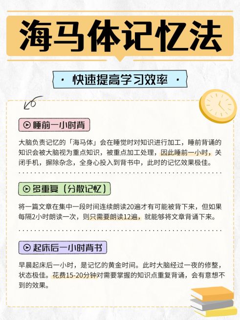 教育学习方法科普攻略指南手帐风小红书配图预览效果