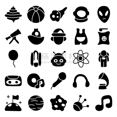 音乐,童年,海滩充气球,太空头盔,陨石,聊天机器人,绘画插图,婴儿杯,耳机,抽陀螺