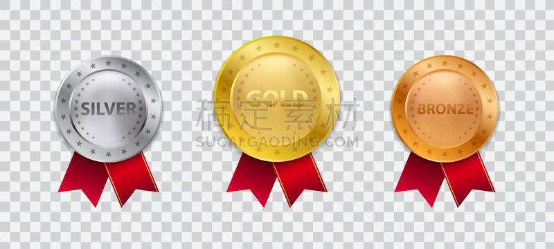 绘画插图,矢量,金牌,三维图形,艾滋病警示丝带,银牌,运动,立体图像,顶部,泰国