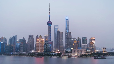 T/L WS ZO城市摩天大楼，日夜过渡/中国上海
