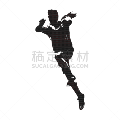 球,绘画插图,手球,矢量,分离着色,运动,背景分离,仅男人,一个人,进球