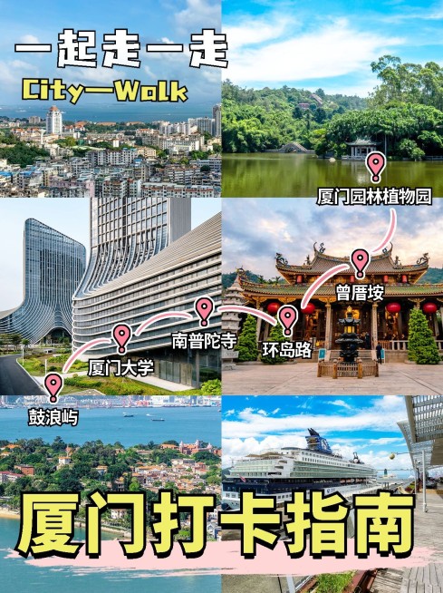 旅游攻略宫格拼图路线图景点打卡小红书封面预览效果