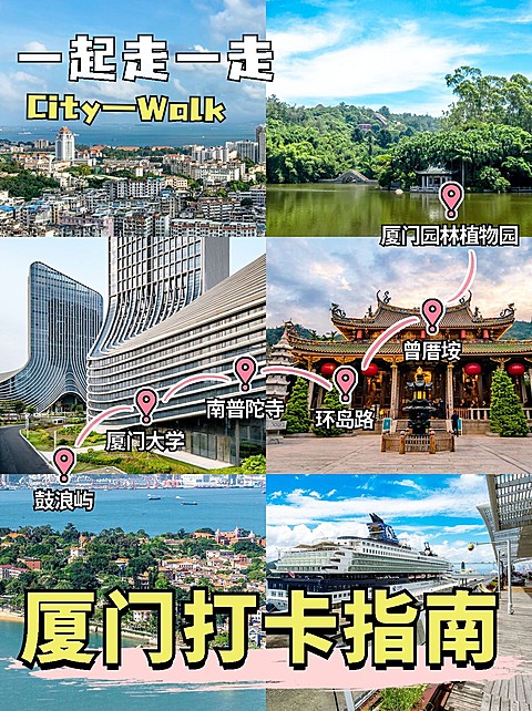 旅游攻略宫格拼图路线图景点打卡小红书封面