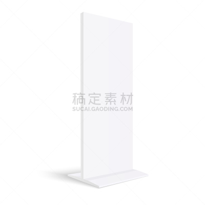 市场营销,三维图形,绘画插图,布告栏,空白的,矢量,图腾柱,侧面视角,白色背景,透视图