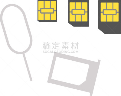 绘画插图,sim卡,图像,平衡折角灯,传媒,商务,记忆卡,技术,简单,发夹