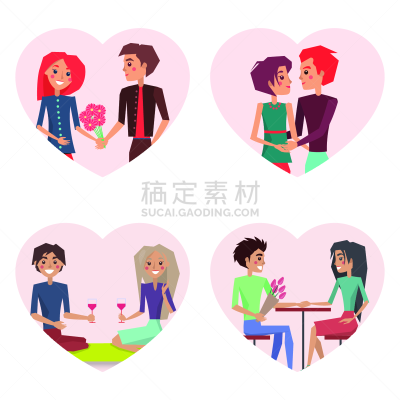 绘画插图,矢量,爱的,双亲家庭,葡萄酒,背景分离,热情,浪漫,女人,虚拟角色
