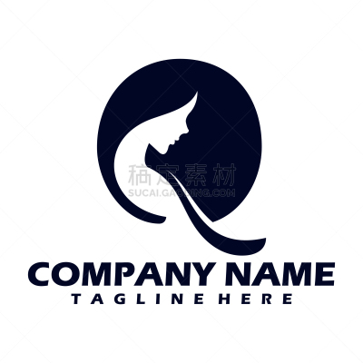 women beatiful - logo concept