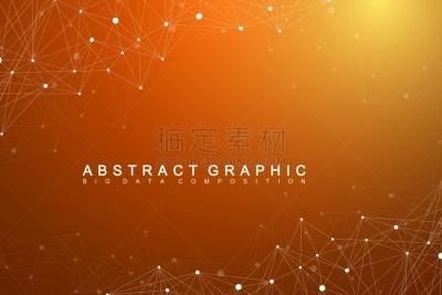 几何形状,分子,背景,插画,深的,健康保健,主机,复杂,生物科技,技术