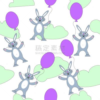小兔子,式样,兔子,卡通,矢量,非凡的,活力,白色背景,收集