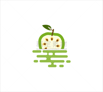 floating soursop fruit logo icon design sto