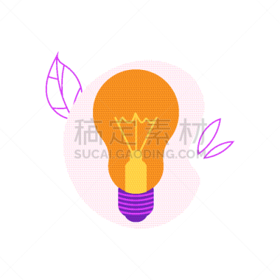黄色,电灯泡,图标,平坦的,白色,创造力,分离着色,华丽的,商务,闪亮的