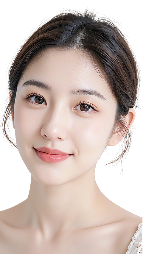 人物系列写实感美容美妆扎发高冷美女元素