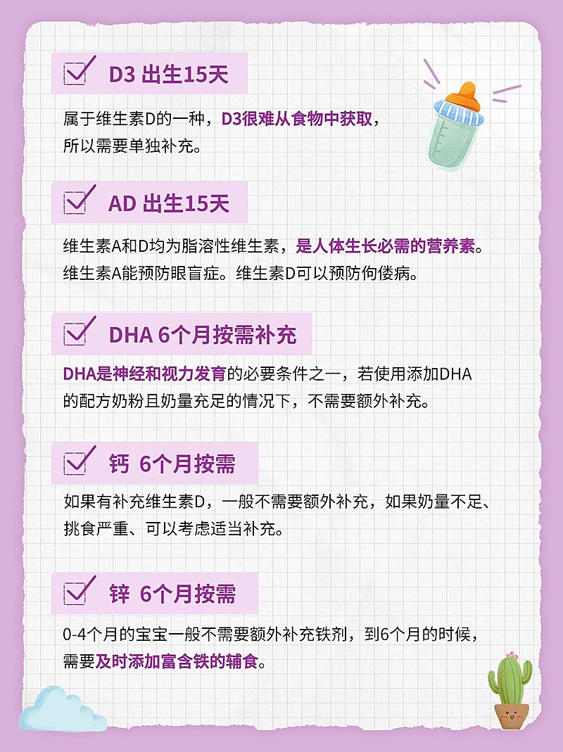 母婴亲子营养品知识科普小红书套装