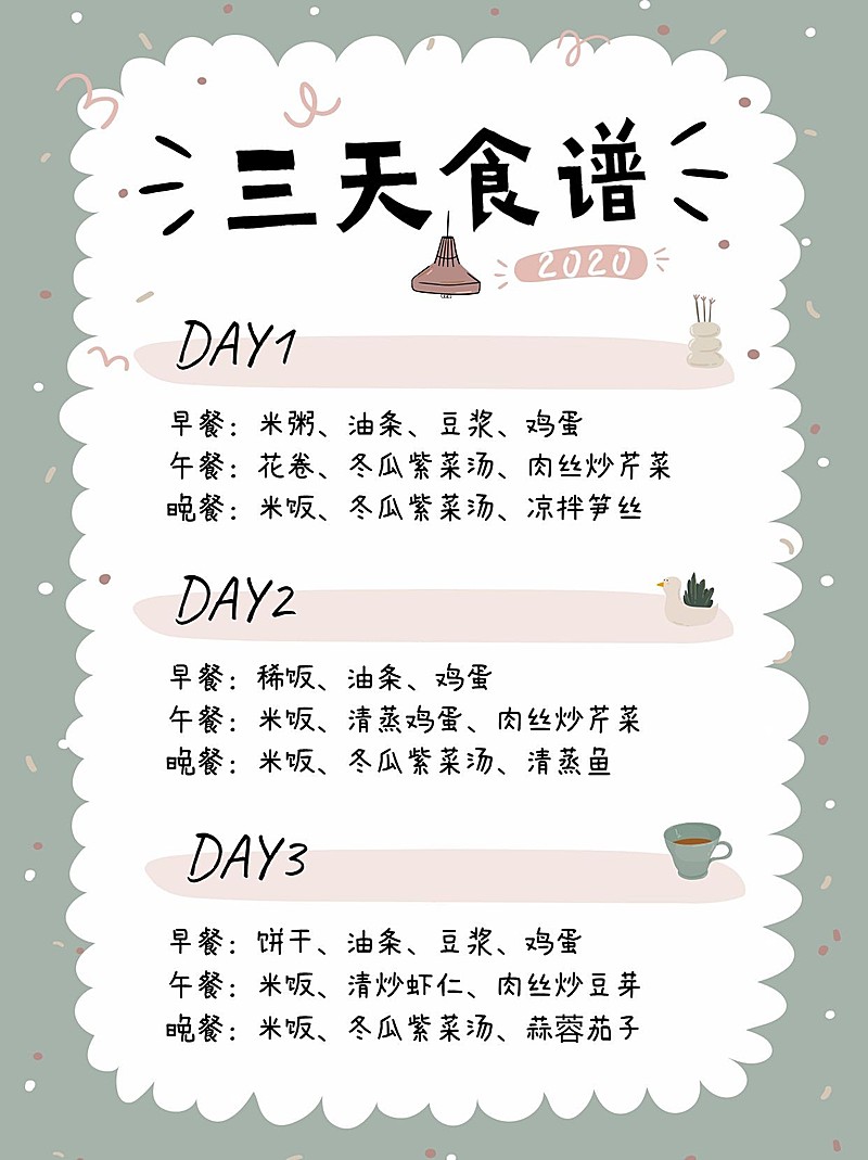 餐饮美食攻略指南简约小红书配图