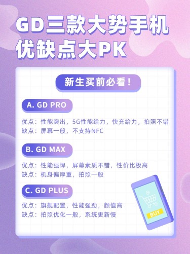 开学季数码手机选购小红书封面配图