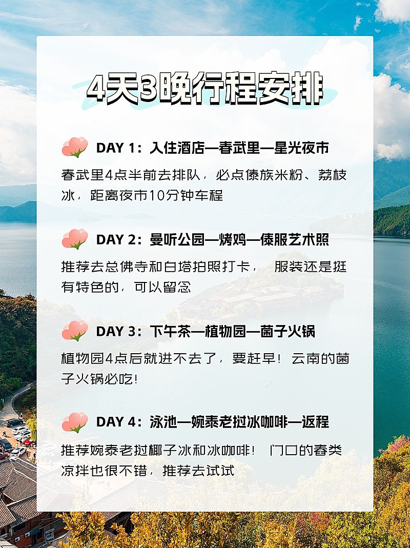 旅游攻略宣传小红书配图