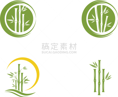 竹,品牌名称,模板,计算机图标,枝,叶子,东方人,圆形,白色,剪影