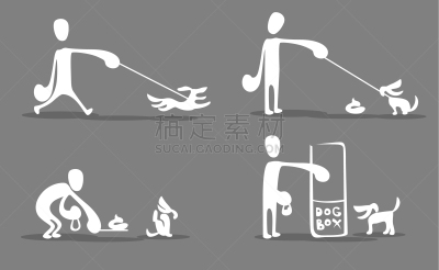 狗,宠物,整齐的,责任,干净,男人,概念,图像,公园,步行