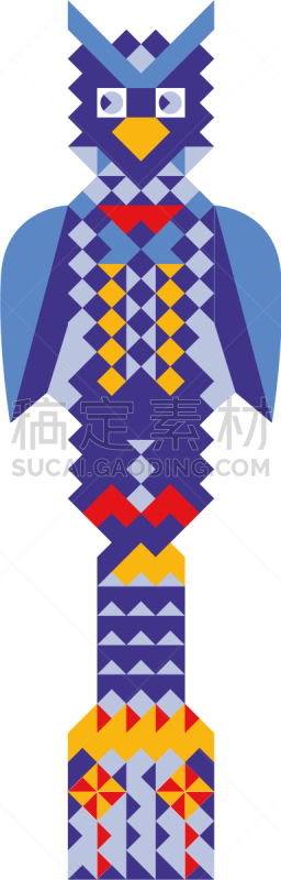 猫头鹰,色彩鲜艳,分离着色,轮廓,自然,野生动物,小的,动物,鸟类,收集