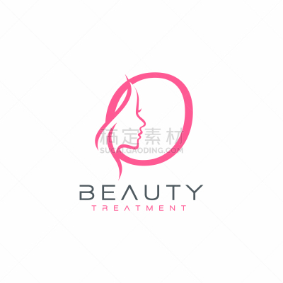 letter o beauty face logo design icon