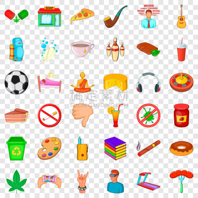 漫画,计算机图标,吸烟问题,绿色,堆,图像,水彩画,矢量,收集