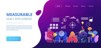 SMART目标概念登陆页面。