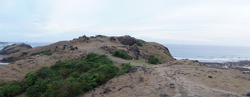 印度尼西亚库塔的海洋和沿海海洋景观。